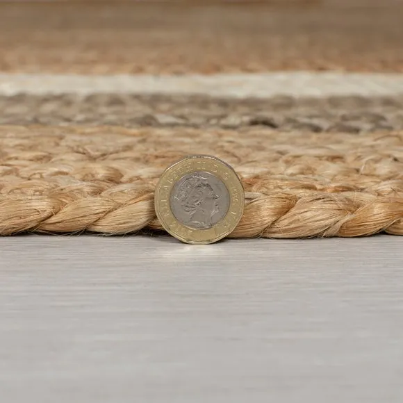 Elements Natural Jute Border Round Rug 2