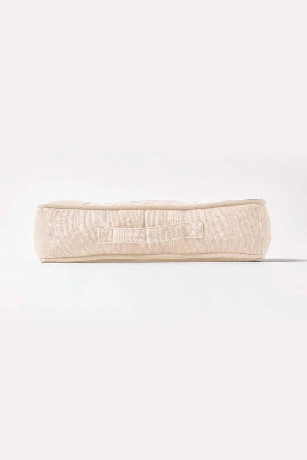 Homescapes Rajput Ribbed Cotton Floor Cushion in Natural 5