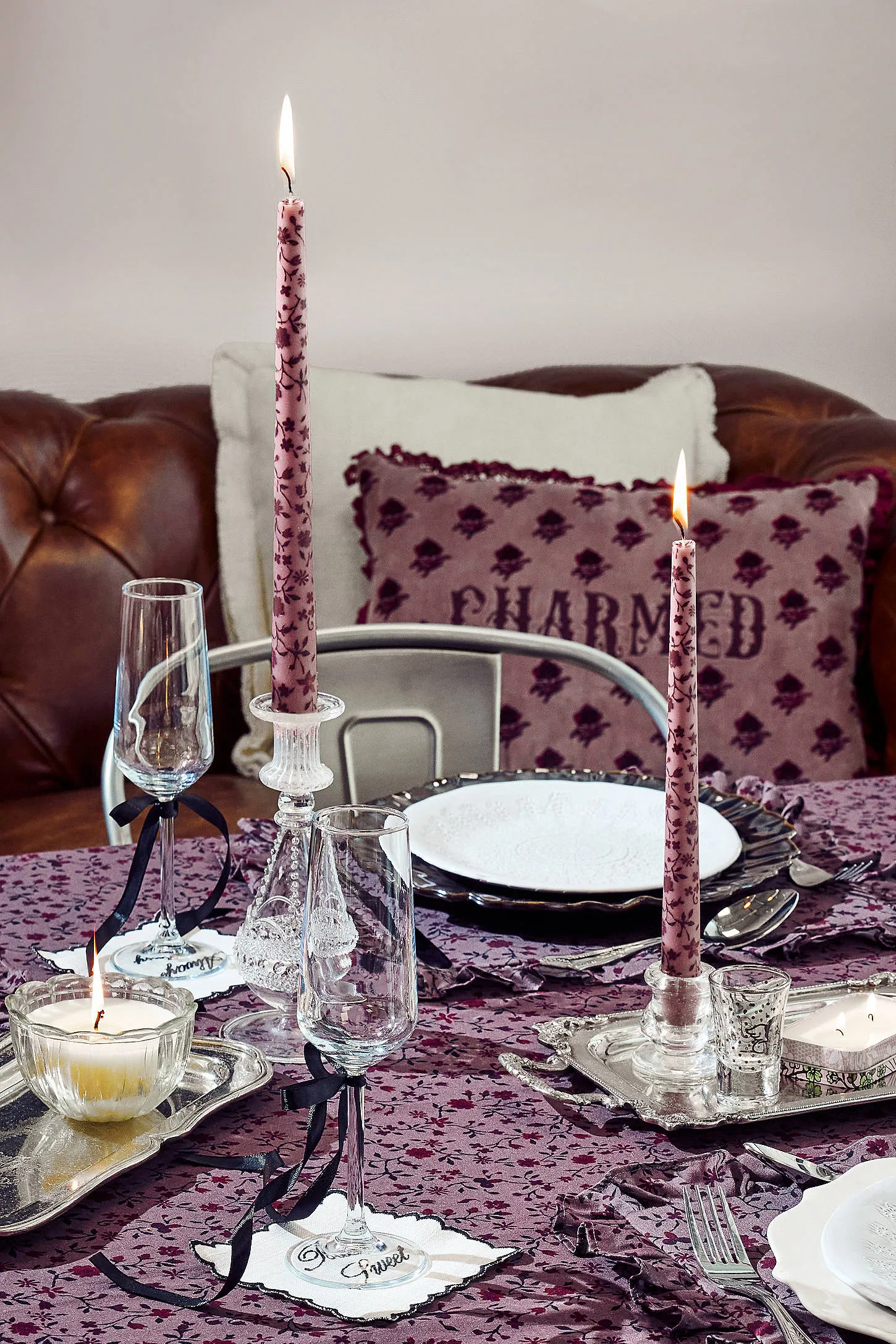 Clarissa Taper Candles 2-Pack - Purple ALL