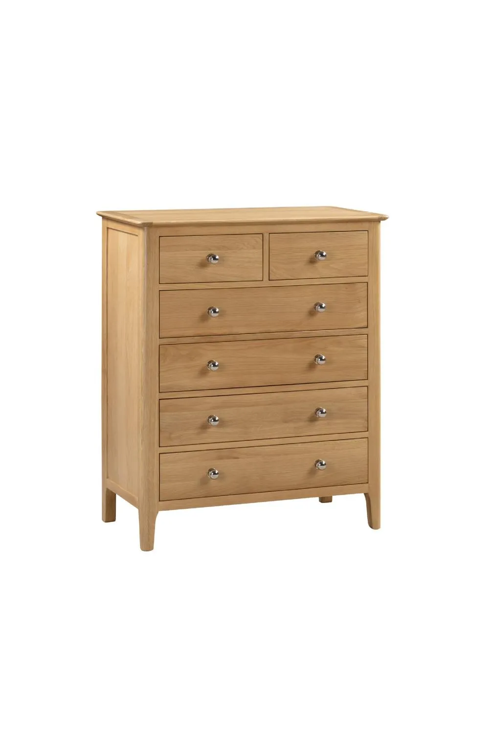 Julian Bowen Cotswold 6 Drawer Chest (4+2) in Light Oak 3