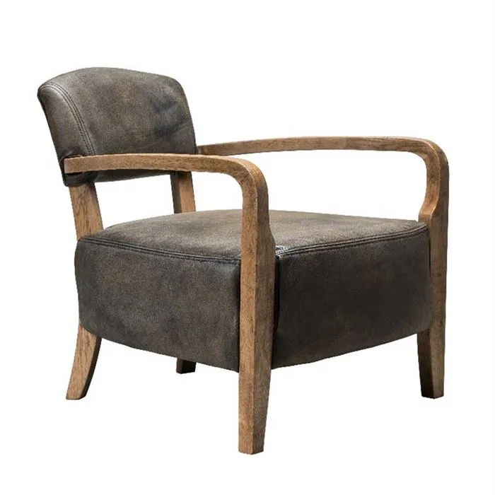 Timothy Oulton Cabana Chair, Vagabond Black and Weathered Oak