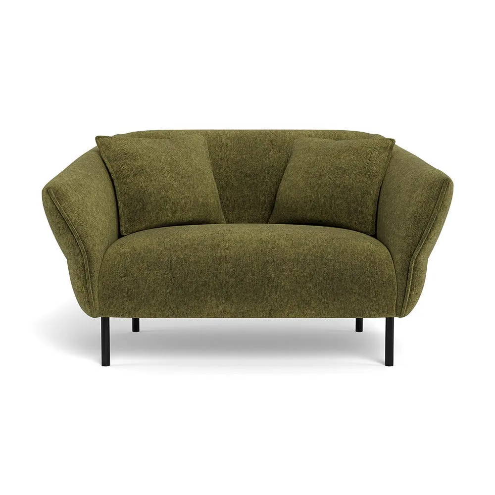 Heal's Alto Loveseat Capelo Linen-Cotton Etruscan Red Black Feet 2