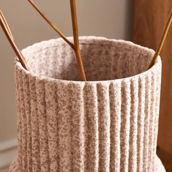 Ribbed Stone Vase 2