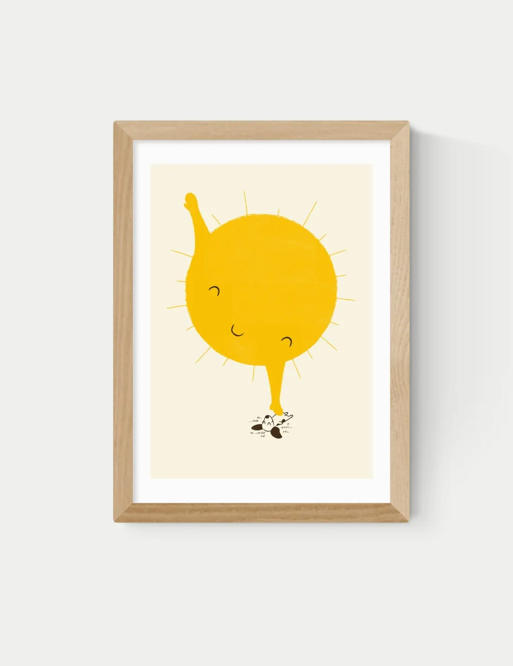 East End Prints Belly Rub Framed Art Natural