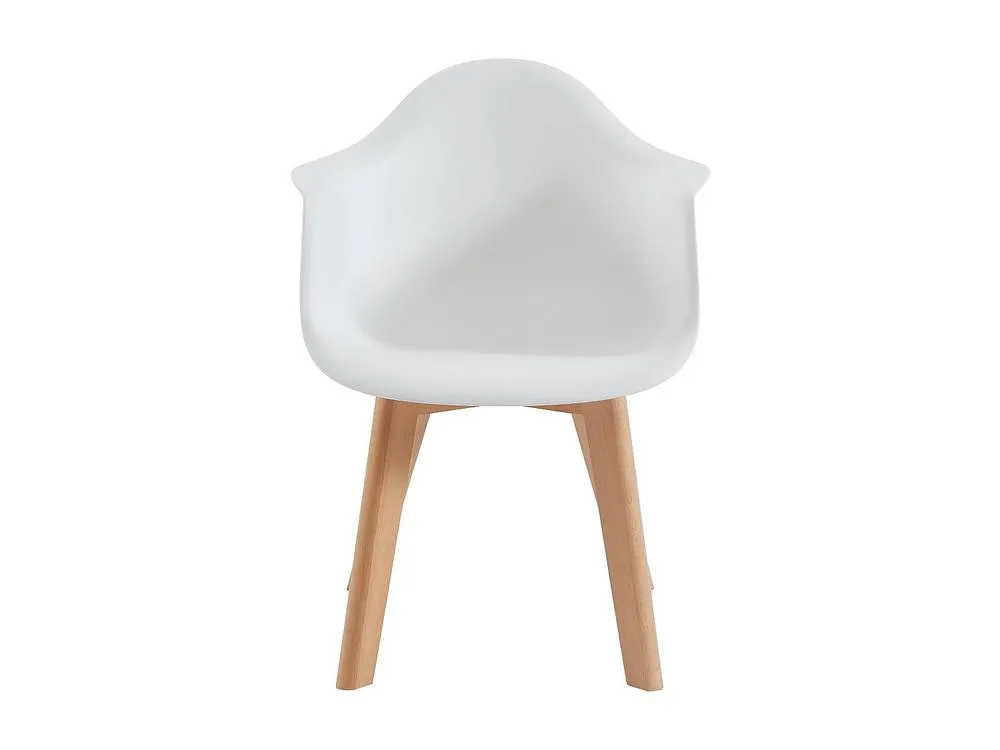Vente-unique Set Of 2 Children's Chairs With Armrests In Polypropylene & Beech in White 5