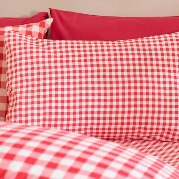 Catherine Lansfield Bamford Gingham Check Polycotton Duvet Cover & Pillowcase Set 2