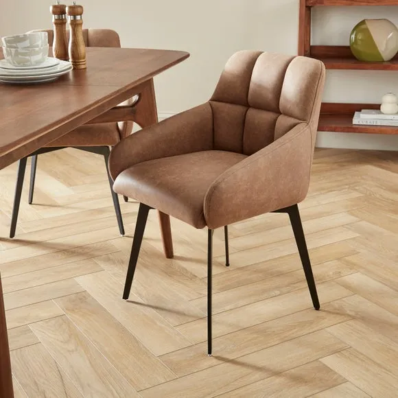 Jase Swivel Dining Chair, Faux Leather 1
