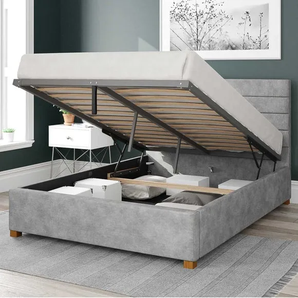 Kelly Kimyo Linen Ottoman Bed Frame 2