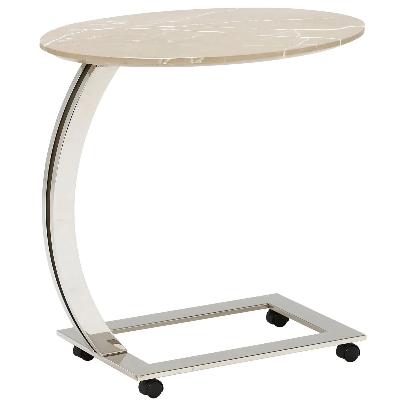 Zion Oval Marble Accent Table, Amani Light