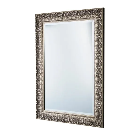 Yearn Carved Antique Bevelled Rectangle Wall Mirror 2