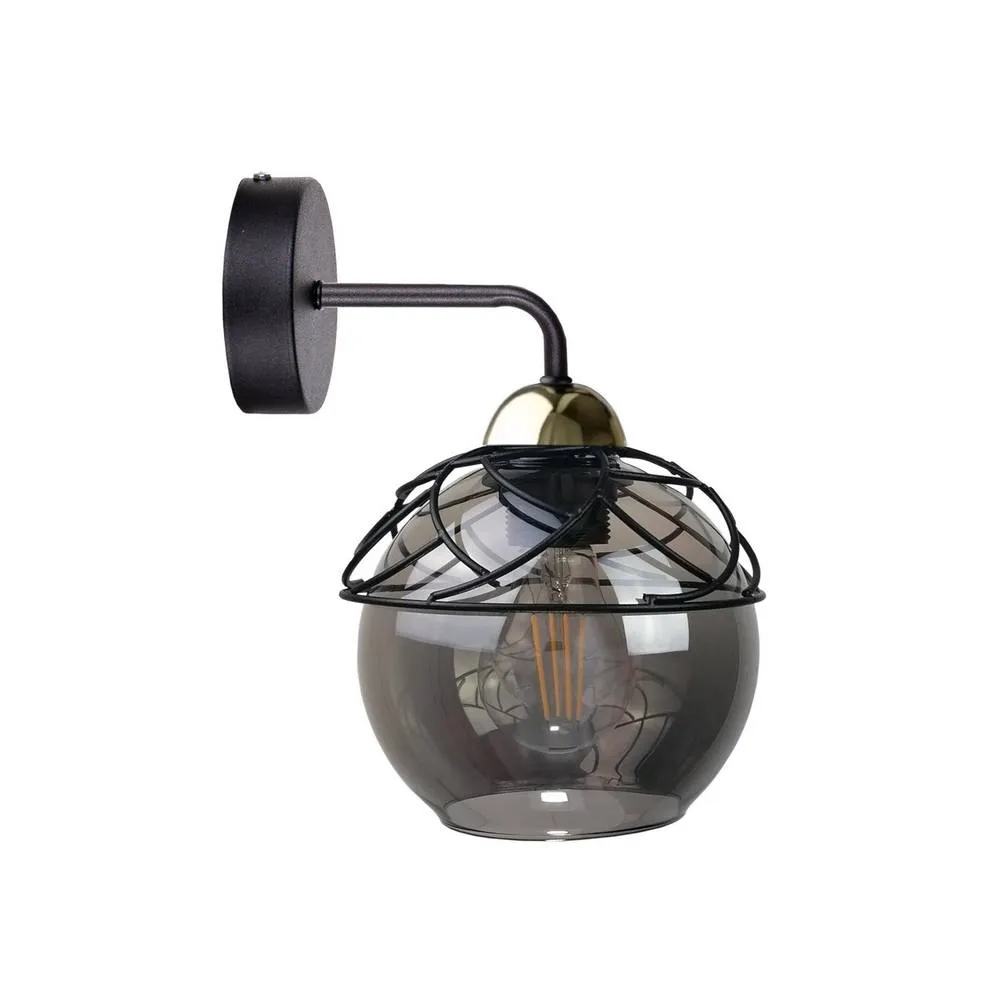 Netlighting Mera Dome Wall Lamp Black 23cm 1x E27