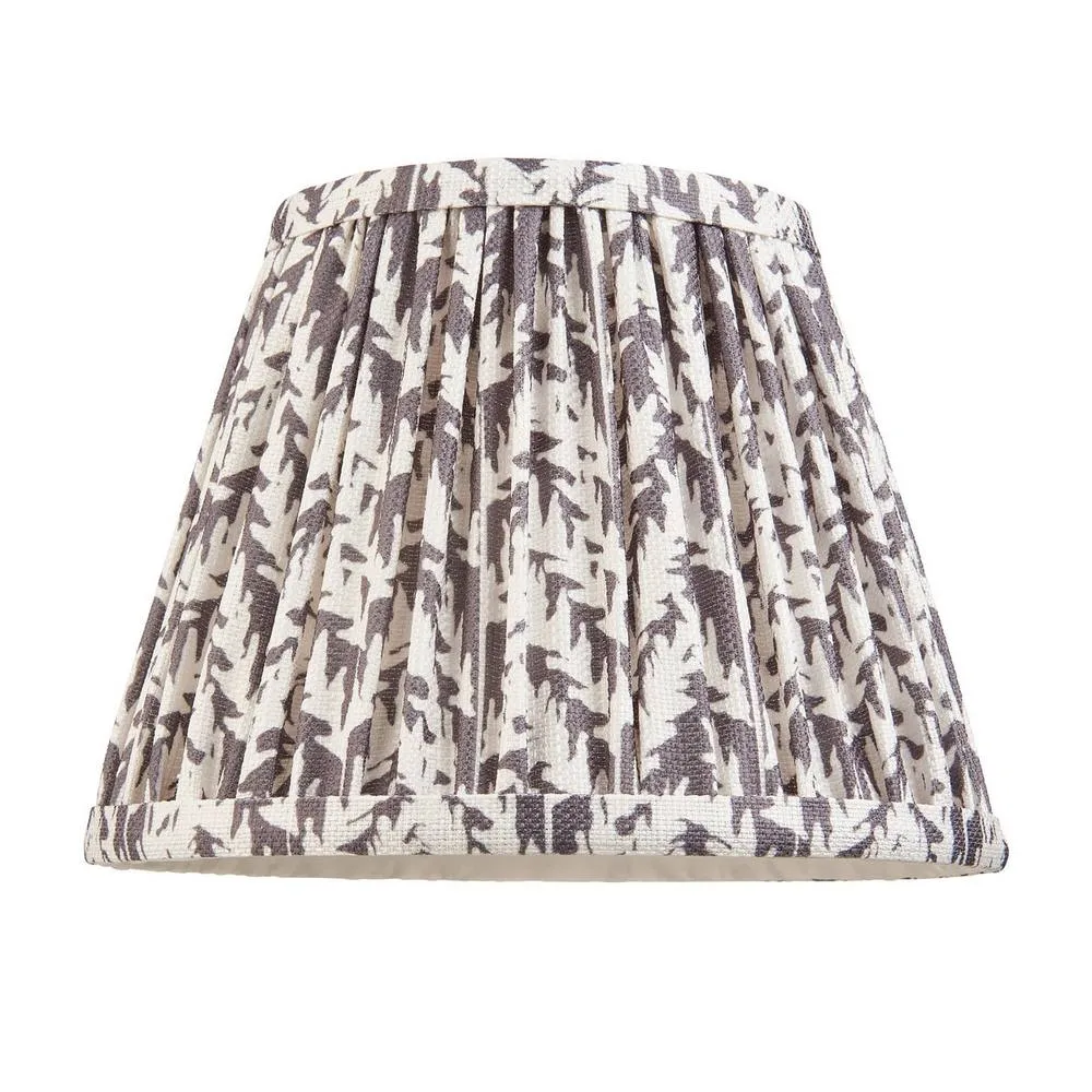 Netlighting Obelisk T Bar Wall Light Grey Fabric Leaf Shade 20cm B22 in Gold 6