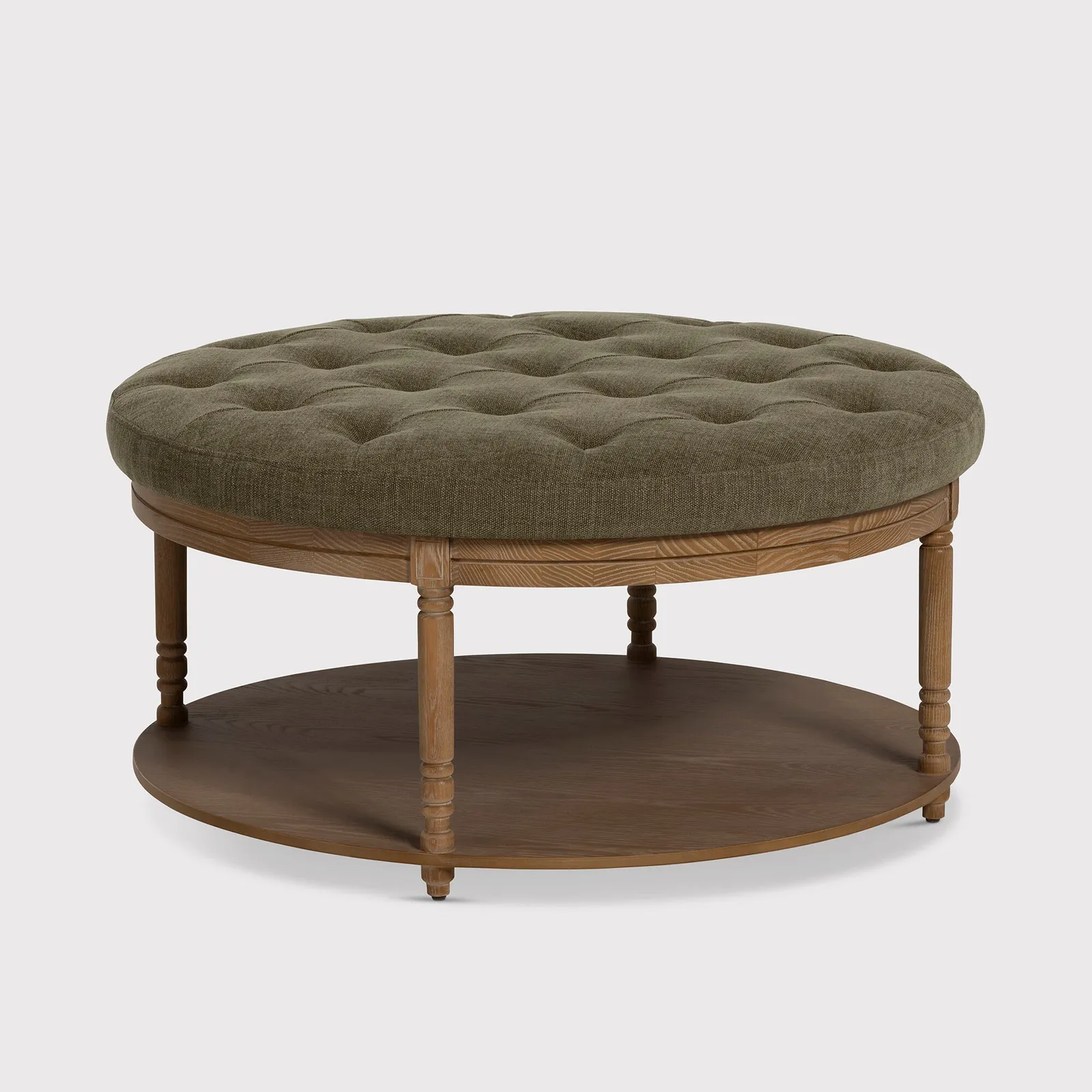 Downton Coffee Table, Round, Green Wood | Barker & Stonehouse