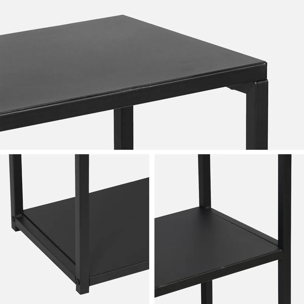 sweeek 3-level Industrial Metal Shelving Unit in Black 4