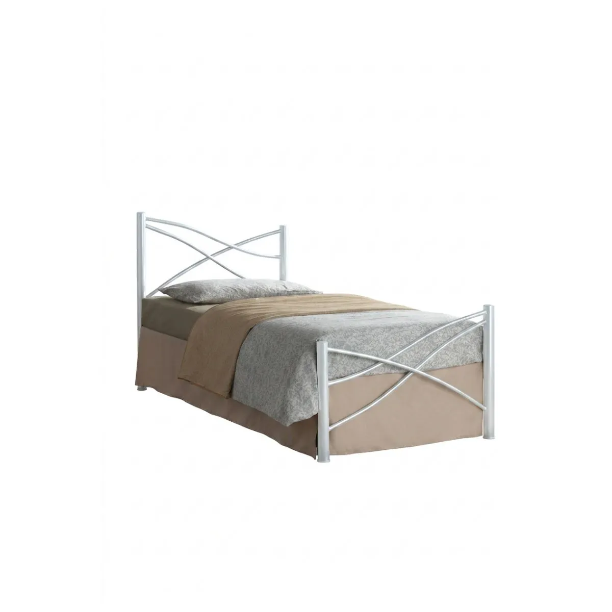 Comfy Living Ltd Contemporary Metal Bed Frame in White 2