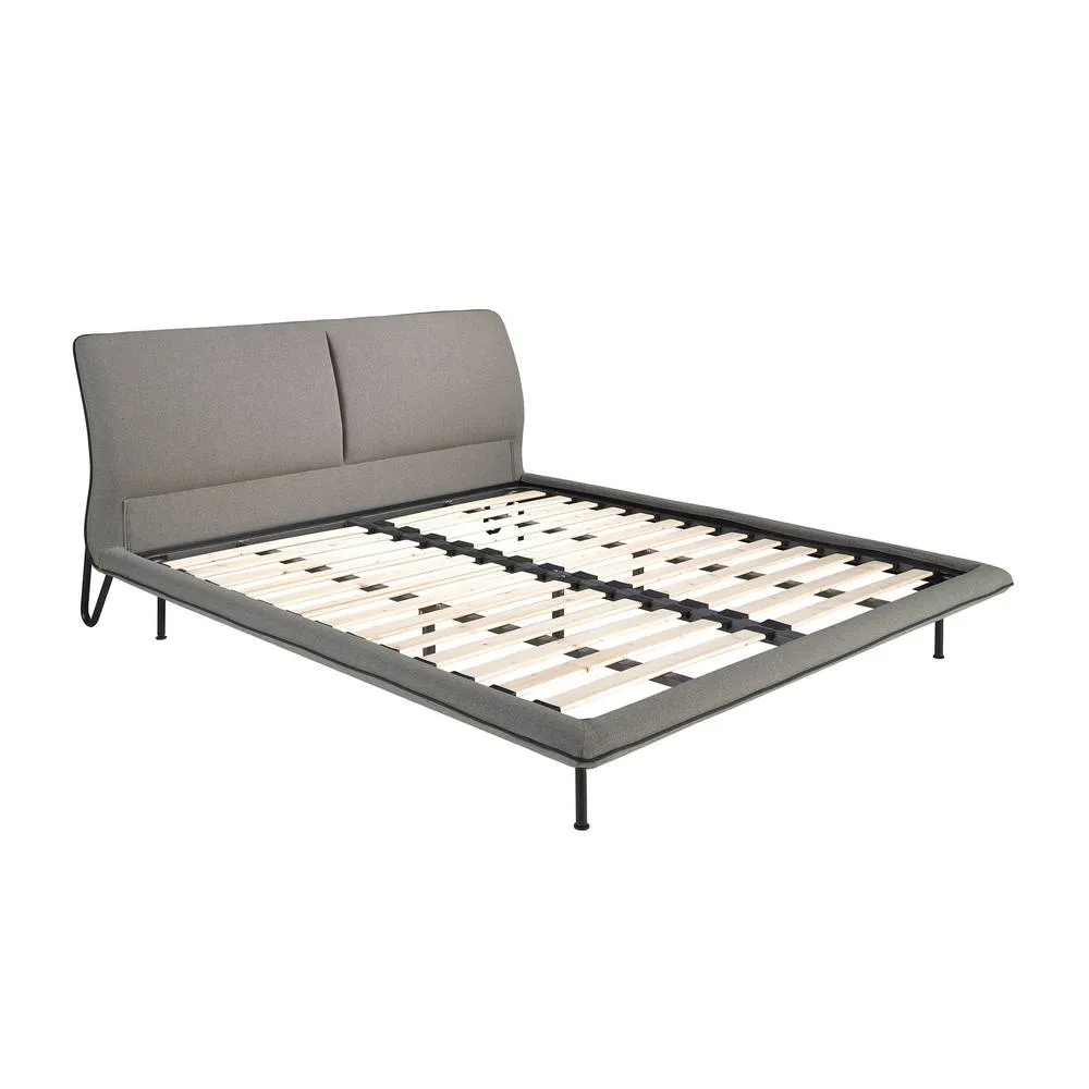 Angel Cerda Modern Double Bed in Dark Grey