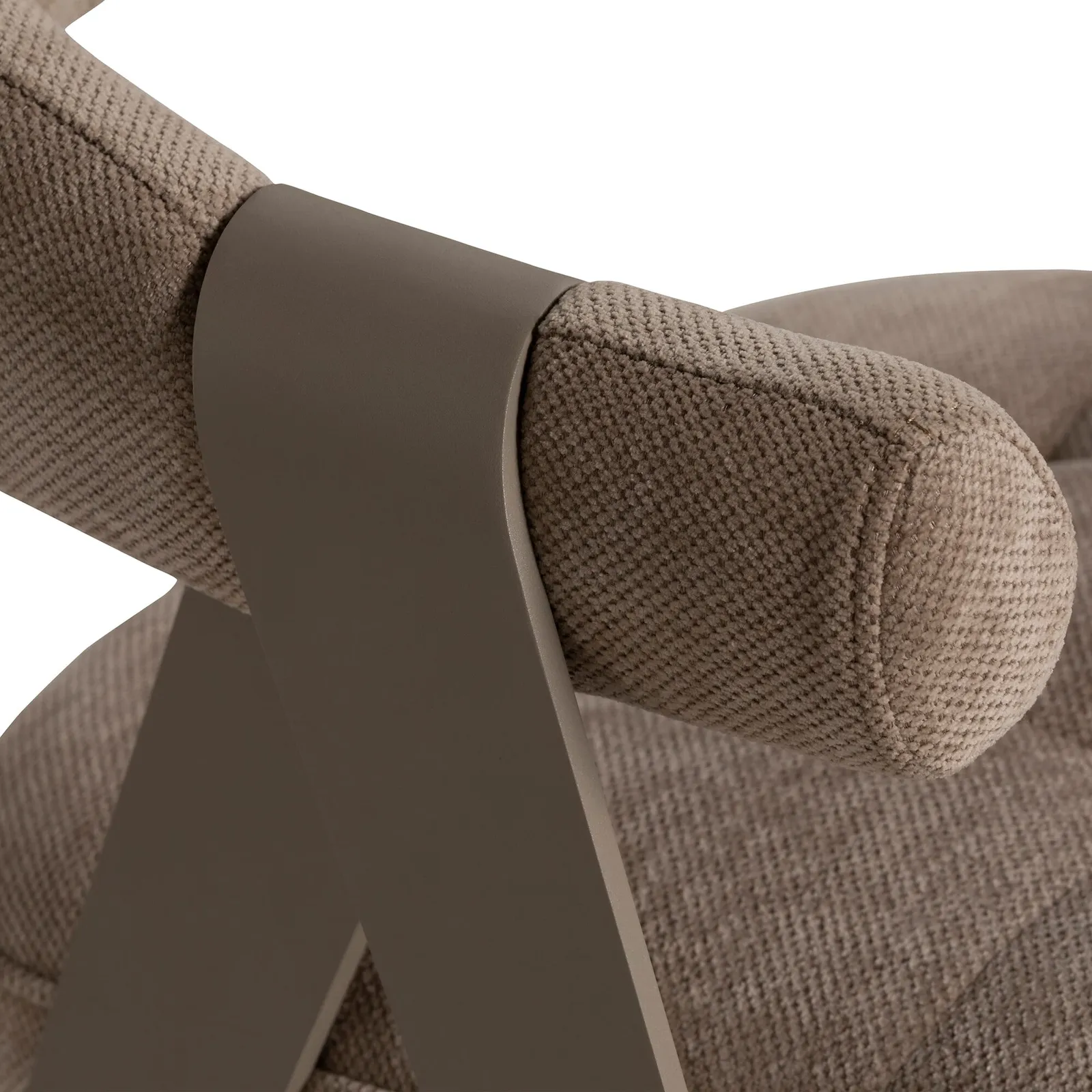 Abraham Dining Chair With Arms, Neutral Fabric | Barker & Stonehouse 6