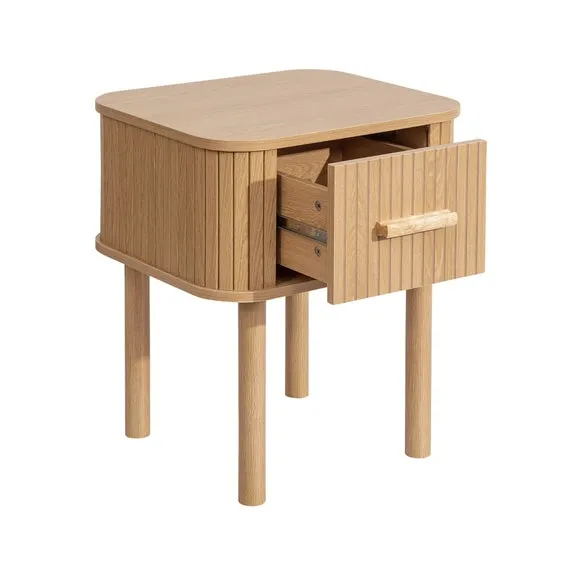 Axel 1 Drawer Fluted Bedside Table 6