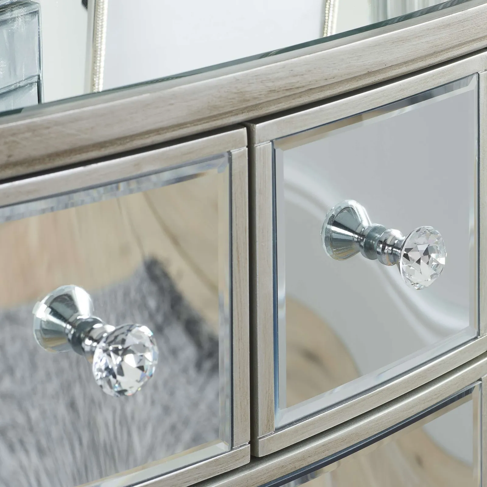 Birlea Elysee Merchant Chest Mirrored in Silver 4