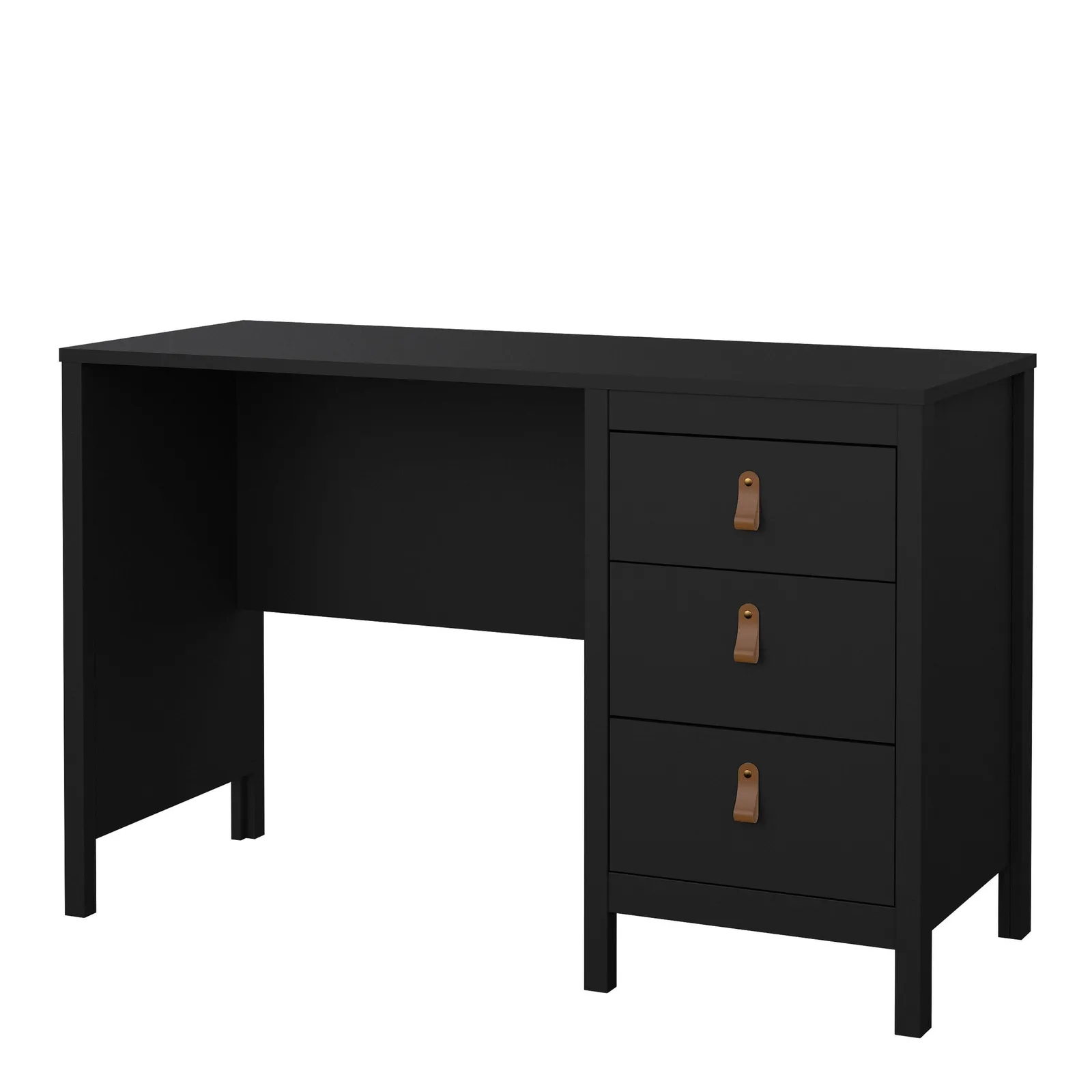 Furniture To Go Barcelona Desk 3 Drawers in Black 3