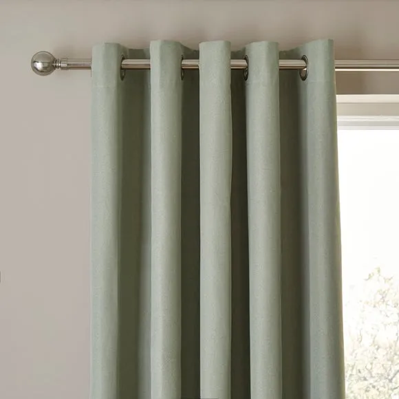 Rotterdam Herringbone Blackout Eyelet Curtains