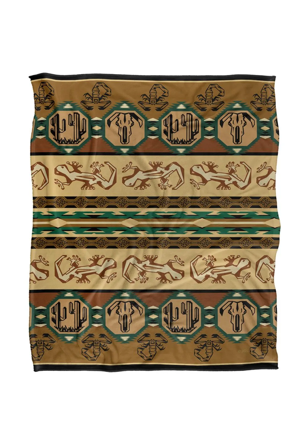 JQ Licensing Southwest Desert Silky Touch Super Soft Throw Blanket 152 X 127 cm in White