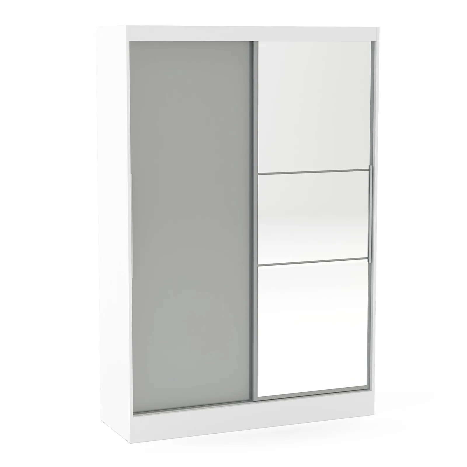 Lynx 2 Door Sliding Mirrored Wardrobe Grey