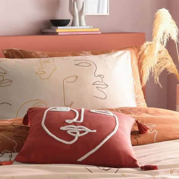 Furn. Kindred Apricot Reversible Duvet Cover and Pillowcase Set 2