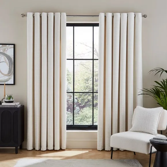 Cashton Chenille Heavyweight Eyelet Curtains 2