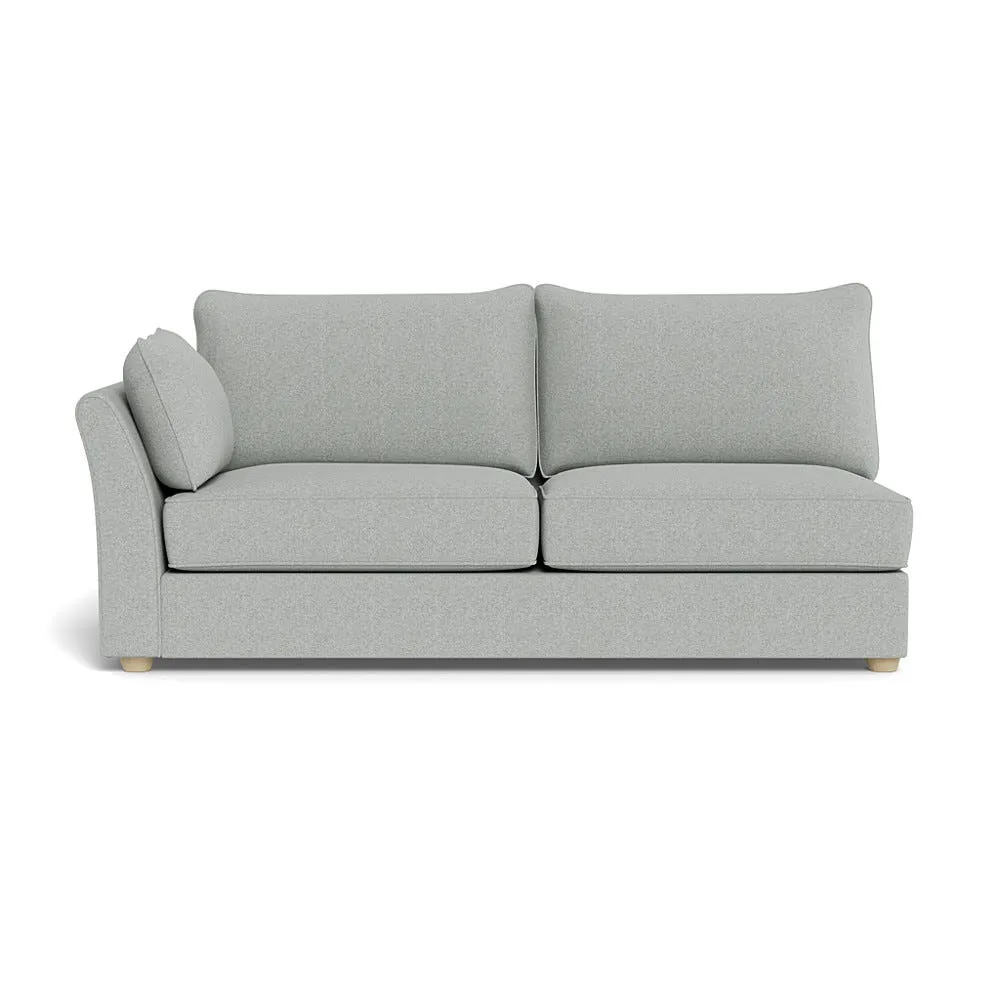Heal's Tailor Large Left Hand Facing Corner Unit Melton Wool Limestone Natural Feet 1