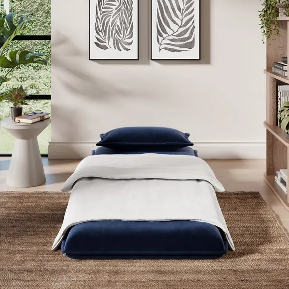 Jackson Velvet Foldable Single Sofa Bed 2