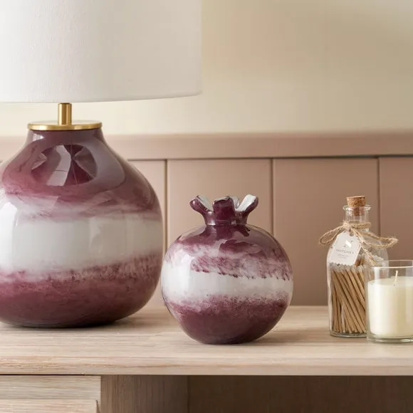 Juno Deep Plum Ombre Glass Bud Vase