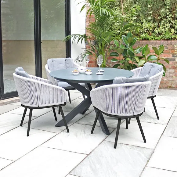 Aspen Ceramic Top Outdoor Dining Table with 4 Chairs 3