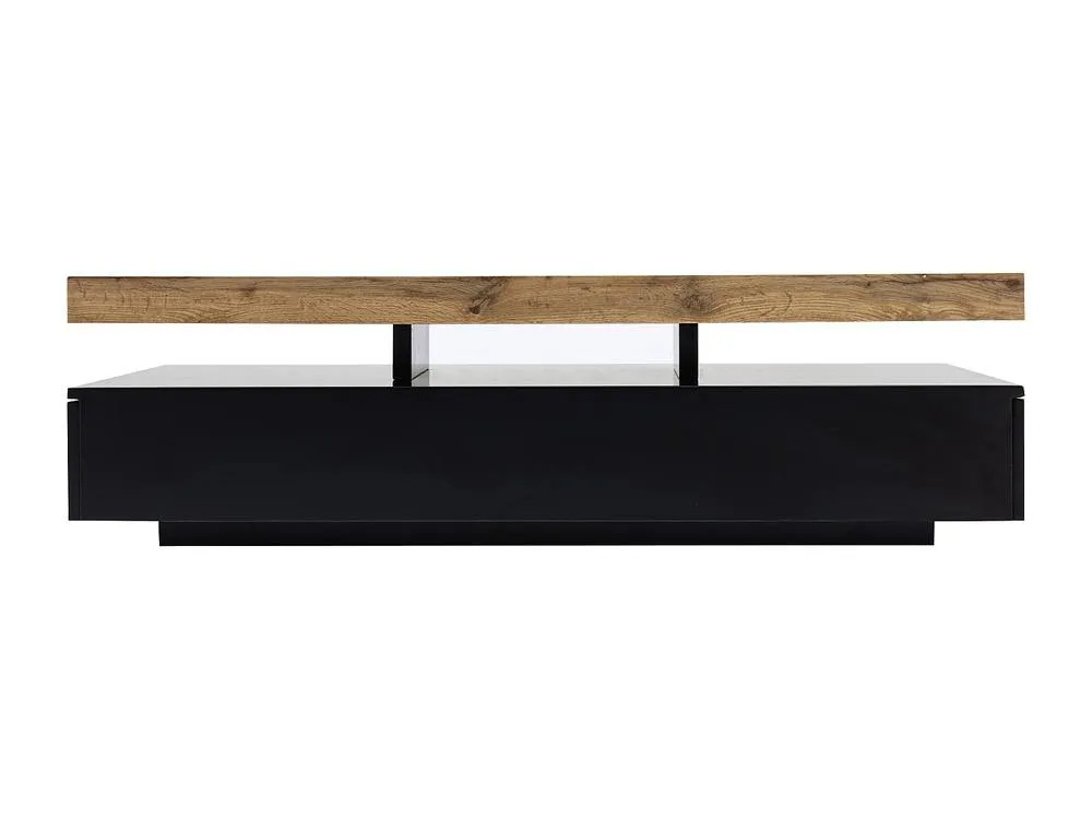 Vente-unique 2 - Drawer MDF Coffee Table - Black & Natural Light - FELIX 6