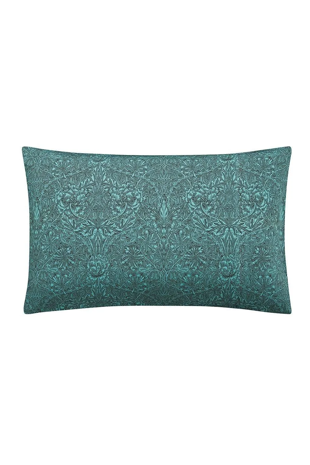 Morris & Co 'Honeysuckle & Tulip' Standard Pillowcase Pair in Teal