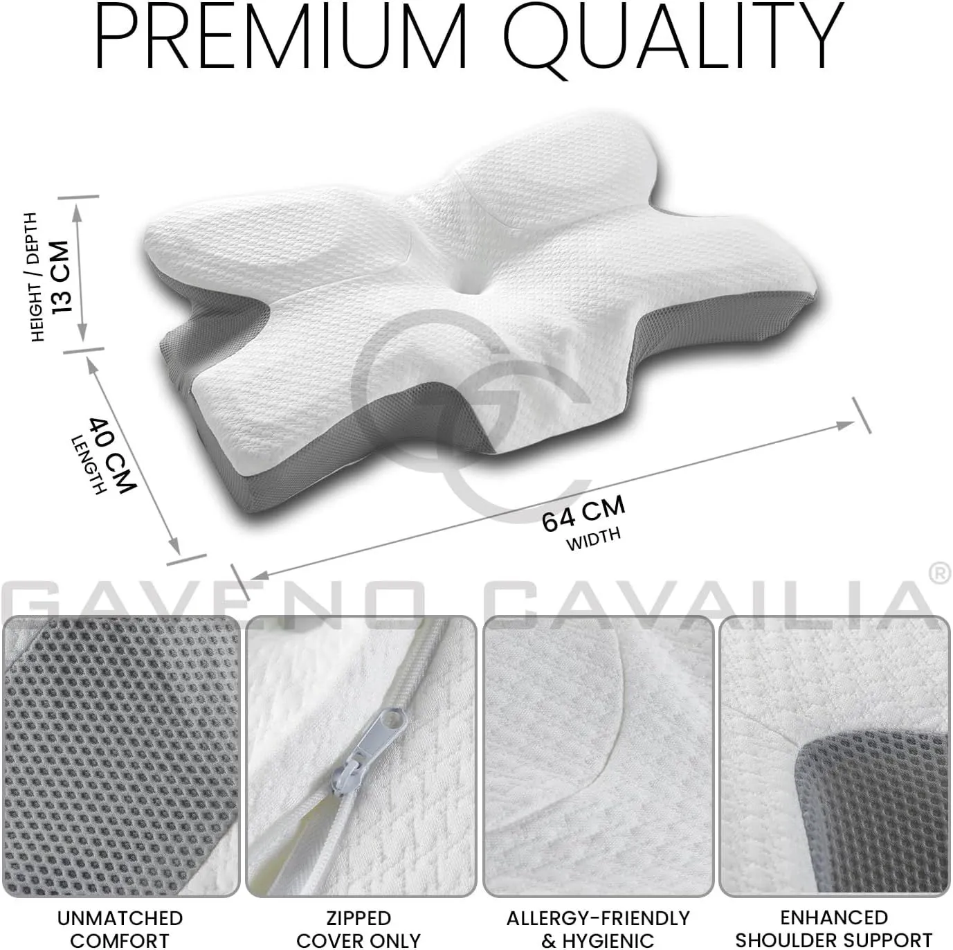 GAVENO CAVAILIA Re Active Orthopedic Pillow in White 4