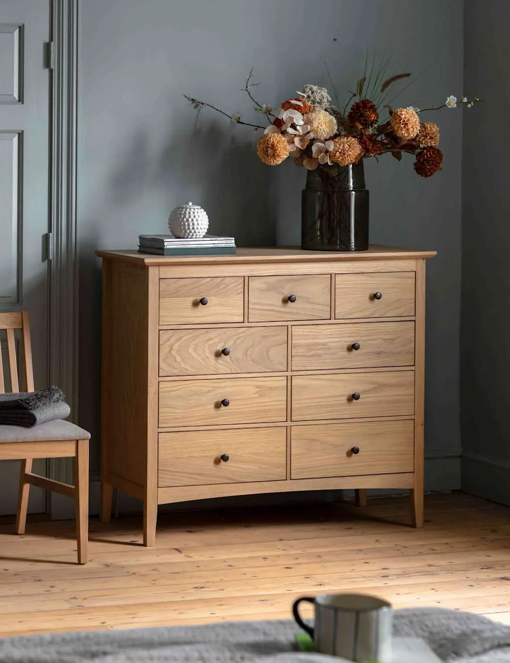 Gallery Direct Rye 6+3 Drawer Chest Natural