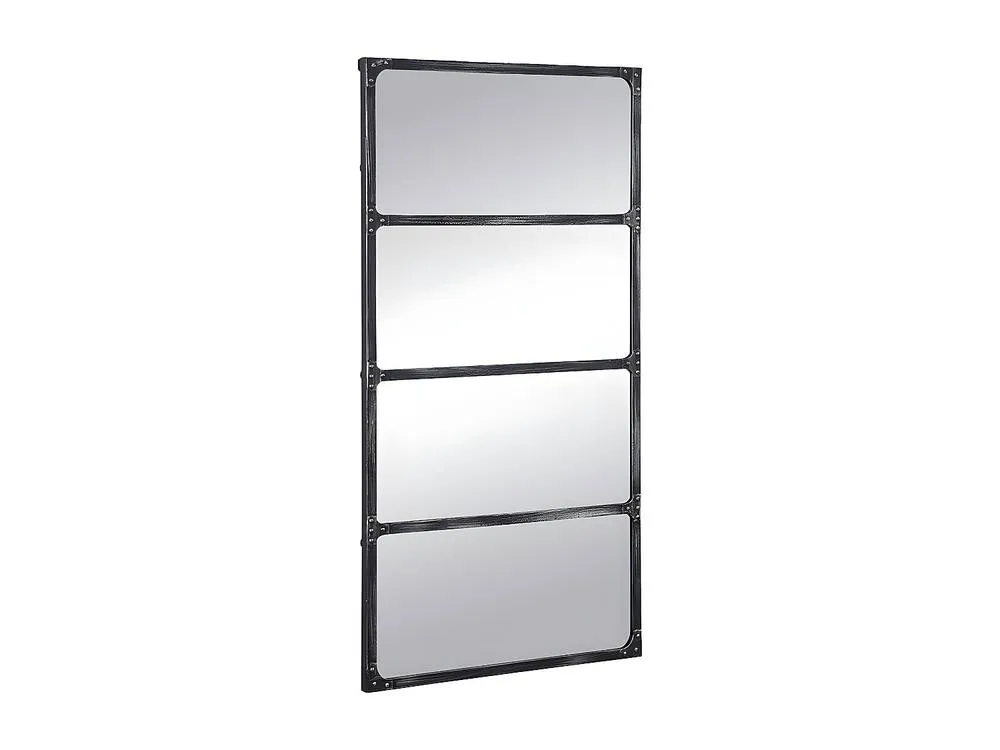 Vente-unique Industrial Iron Window Mirror - W. 140 X H. 75 Cm - Black - MAASTRICHT 6
