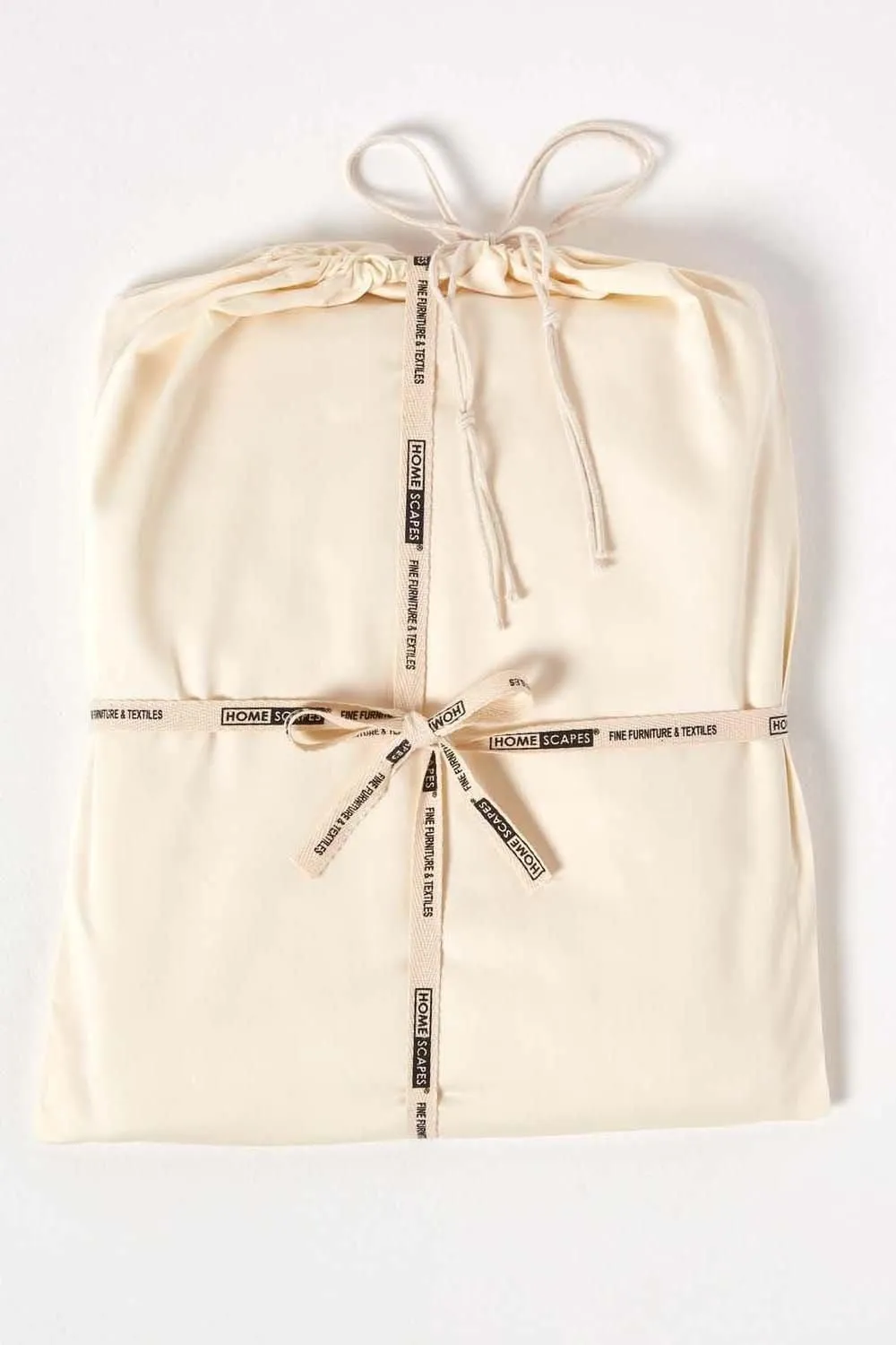 Homescapes Sateen Cotton Flat Sheet 400 TC in Cream 5