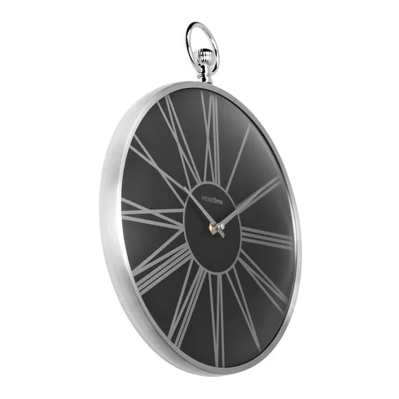 Hometime Pocket Watch Aluminium Round Wall Clock 4