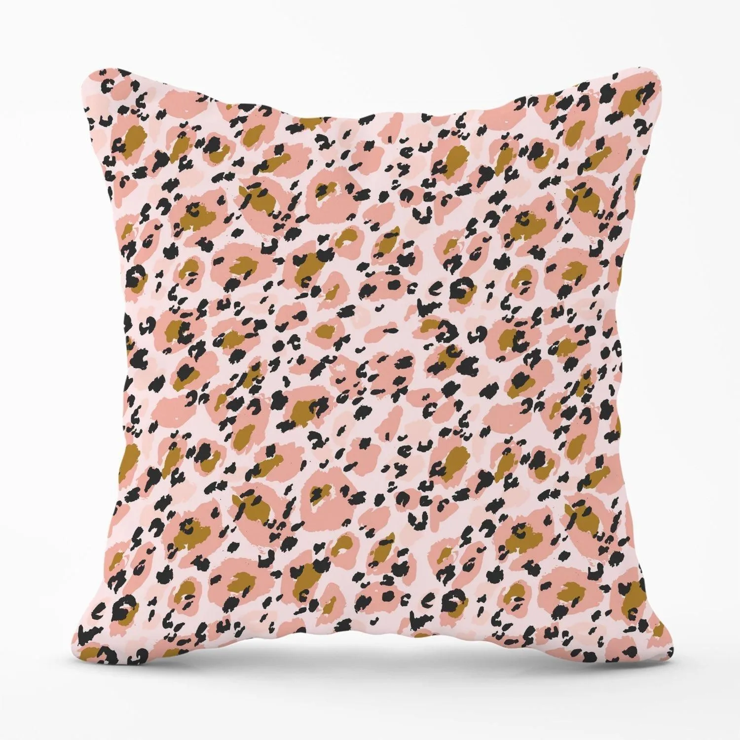 Warren Reed - Designer Hand Drawn Pink Leopard Print Outdoor Cushion