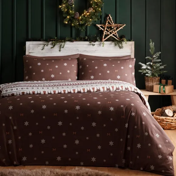 Fusion Christmas Fairisle Polycotton Duvet Cover & Pillowcase Set 2