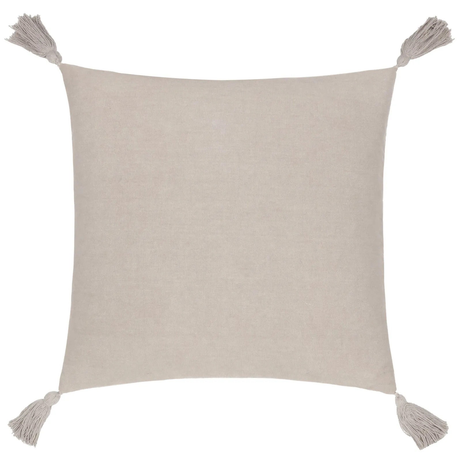 Yard Larch Woven Tasselled Cushion in Cream 3