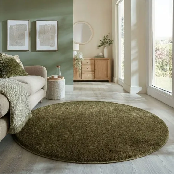 Slumber II Sheen Shaggy Round Rug