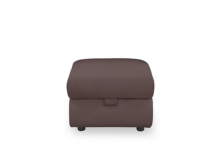 Panache Leather Storage Footstool