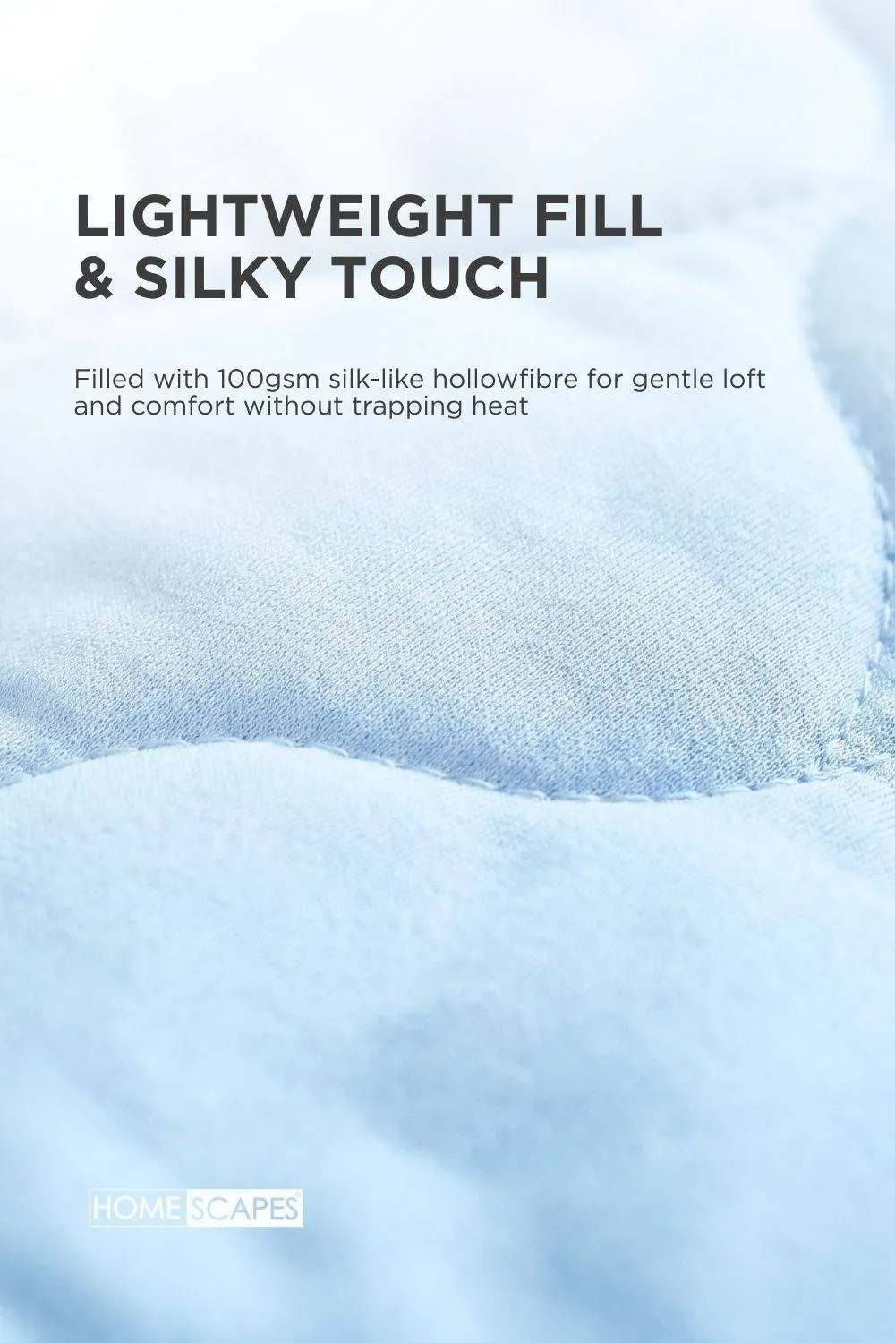 Homescapes Luxury Cooling Blanket, Summer Coverless Duvet in Blue 4