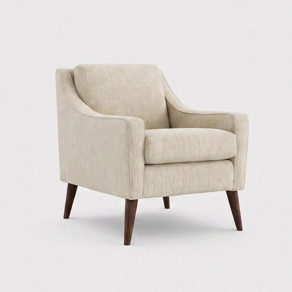Myers Designer Armchair, Neutral Fabric | Barker & Stonehouse