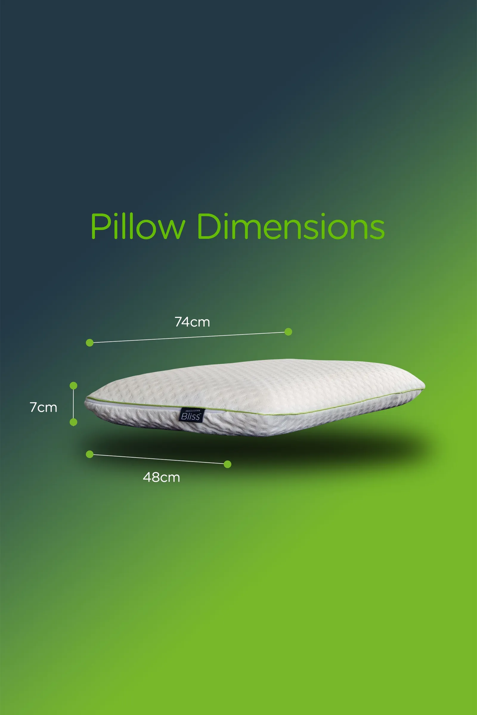 Snuggledown Single Bliss Bamboo Touch Memory Foam Back Sleeper Pillow in White 5