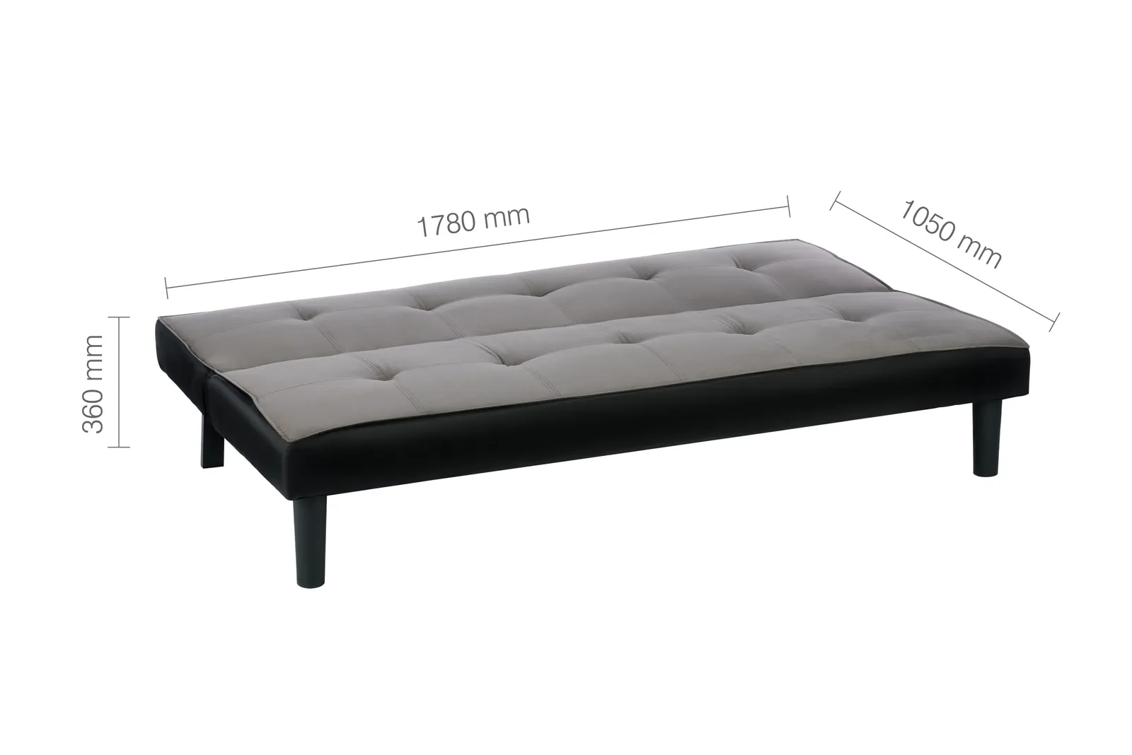 Birlea Velvet Sofa Bed Aurora 3 Seater Settee Modern Fabric in Grey 6