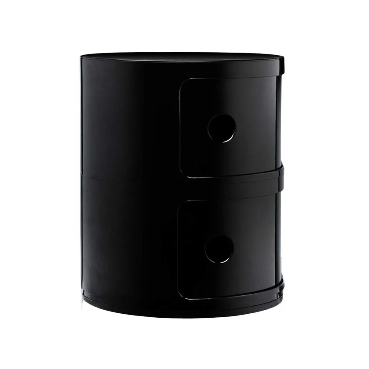 Kartell Componibili 2 Drawer Storage Unit Table, Black Plastic | Barker & Stonehouse 4